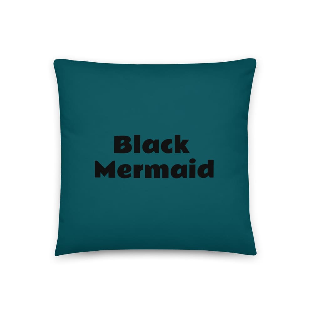 Black Mermaid Accent Pillow (Deep Sea Green) Accessories