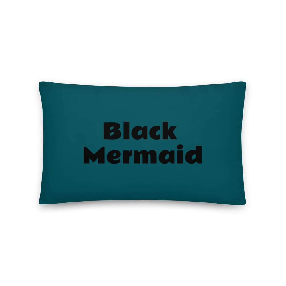 Black Mermaid Accent Pillow (Deep Sea Green) Accessories