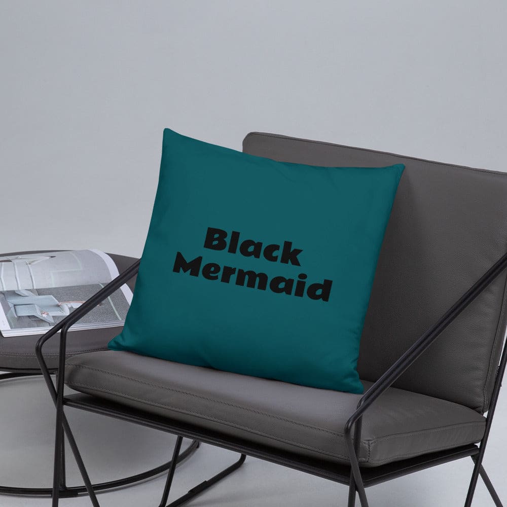 Black Mermaid Accent Pillow (Deep Sea Green) Accessories