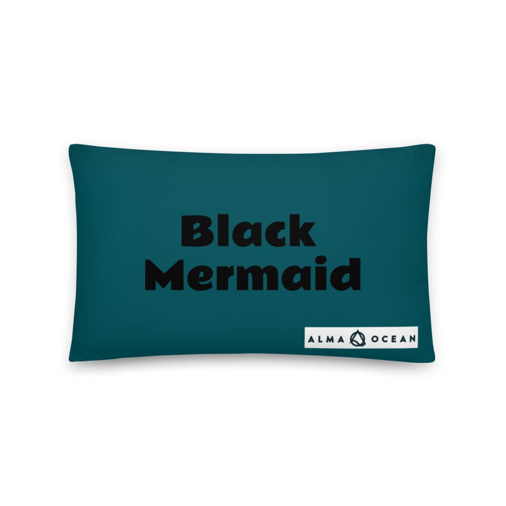 Black Mermaid Accent Pillow (Deep Sea Green) Accessories