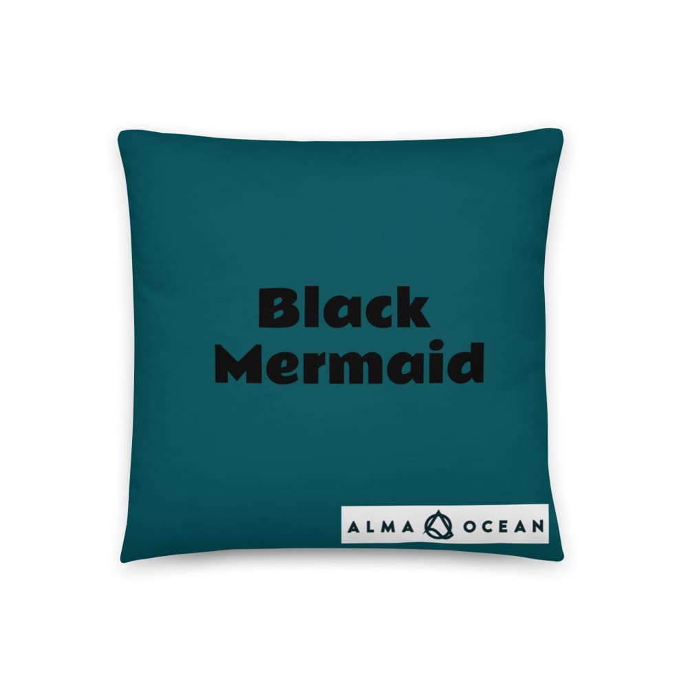 Black Mermaid Accent Pillow (Deep Sea Green) Accessories