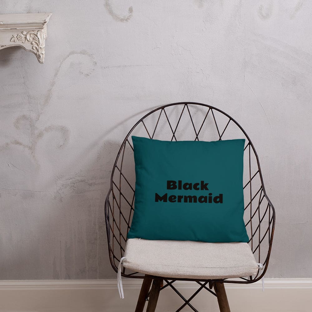 Black Mermaid Accent Pillow (Deep Sea Green) Accessories