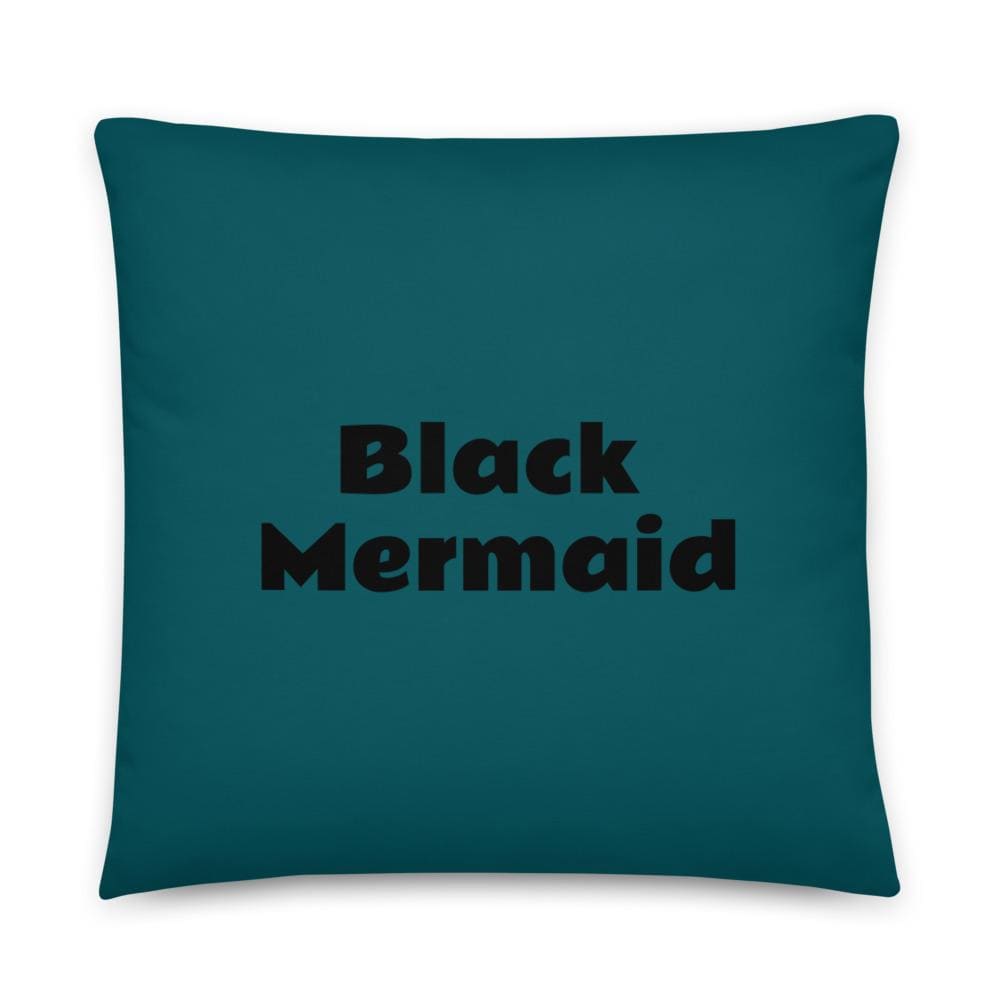Black Mermaid Accent Pillow (Deep Sea Green) Accessories