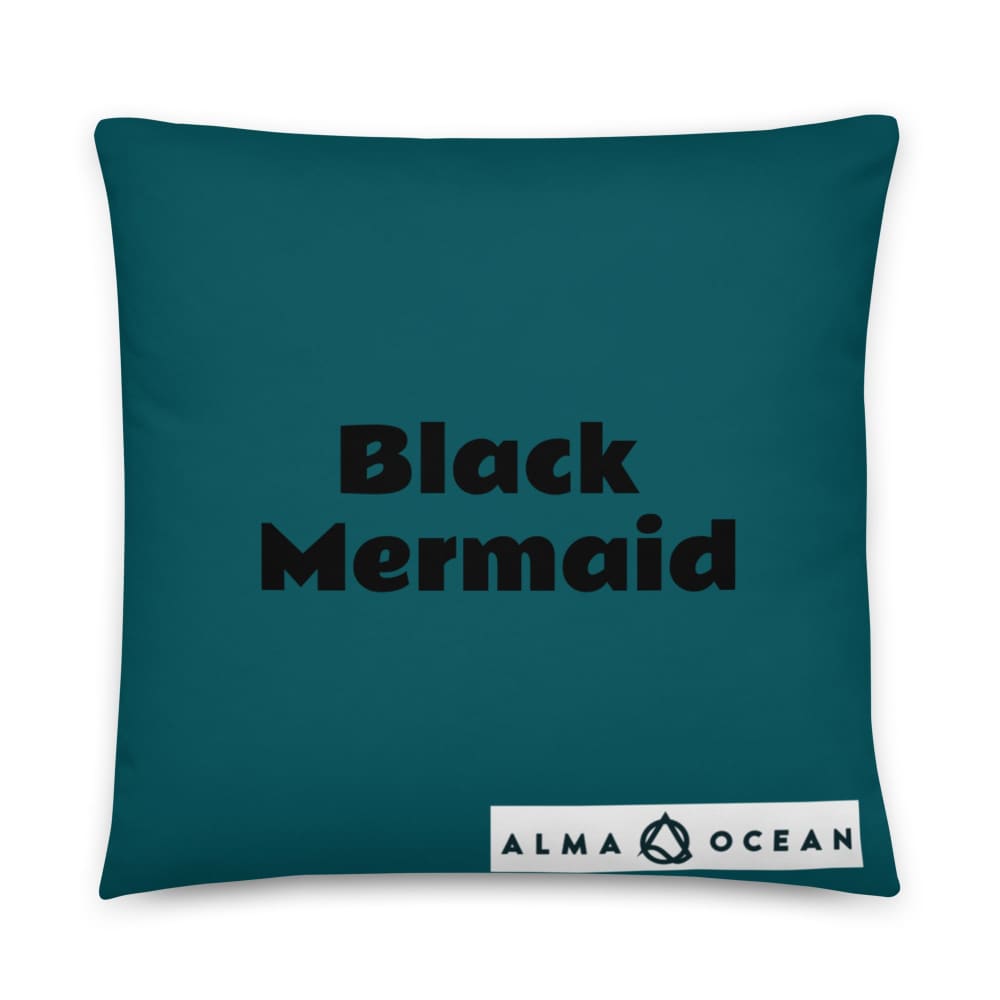 Black Mermaid Accent Pillow (Deep Sea Green) Accessories