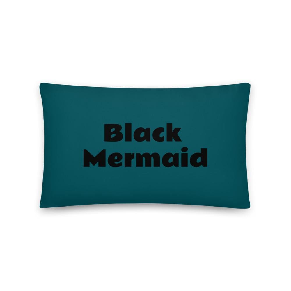 Black Mermaid Accent Pillow (Deep Sea Green) Accessories