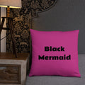 Black Mermaid Accent Pillow (Pink) Accessories