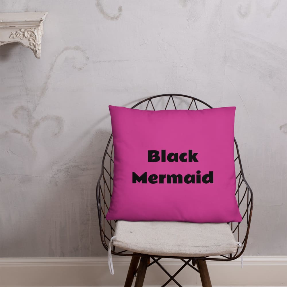 Black Mermaid Accent Pillow (Pink) Accessories