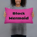 Black Mermaid Accent Pillow (Pink) Accessories