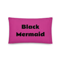 Black Mermaid Accent Pillow (Pink) Accessories