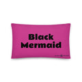 Black Mermaid Accent Pillow (Pink) Accessories