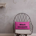 Black Mermaid Accent Pillow (Pink) Accessories