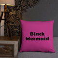 Black Mermaid Accent Pillow (Pink) Accessories