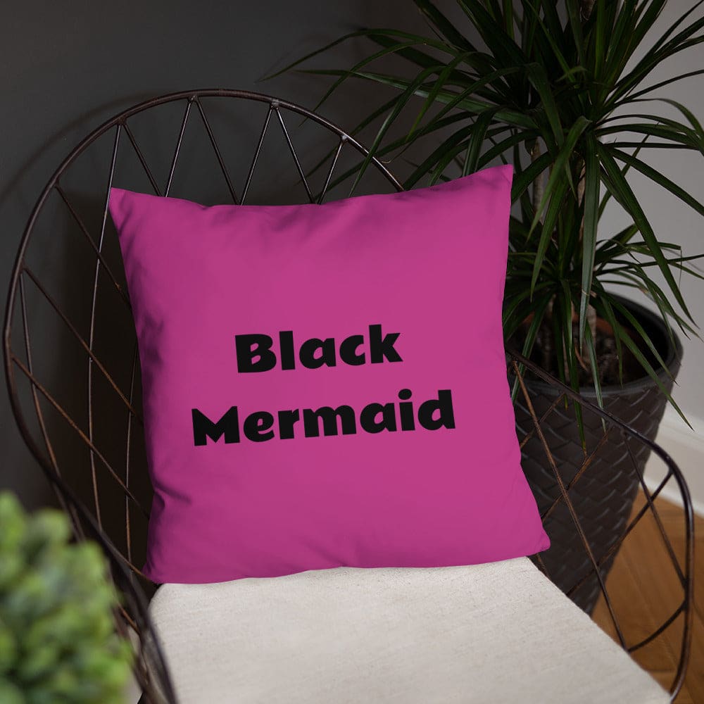 Black Mermaid Accent Pillow (Pink) Accessories