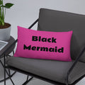 Black Mermaid Accent Pillow (Pink) Accessories