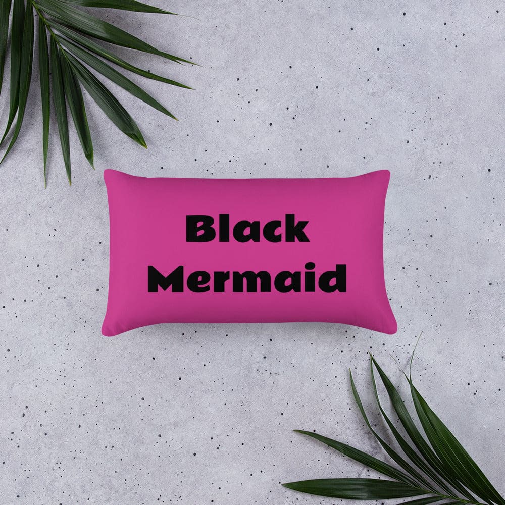 Black Mermaid Accent Pillow (Pink) Accessories