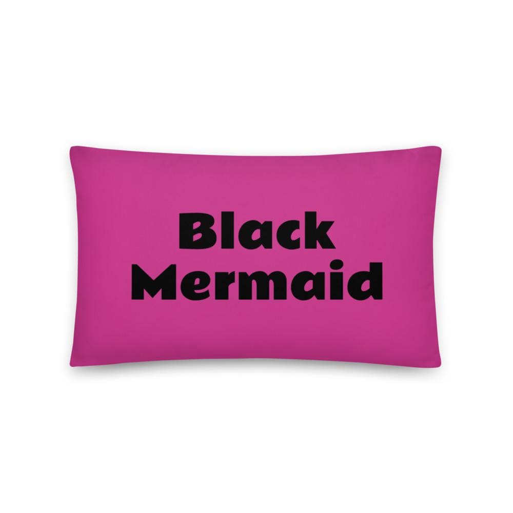 Black Mermaid Accent Pillow (Pink) Accessories