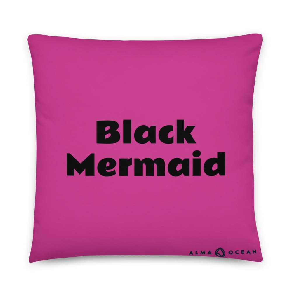 Black Mermaid Accent Pillow (Pink) Accessories