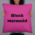 Black Mermaid Accent Pillow (Pink) Accessories