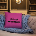 Black Mermaid Accent Pillow (Pink) Accessories