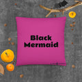 Black Mermaid Accent Pillow (Pink) Accessories